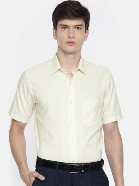 

Arrow Men Cream-Coloured Regular Fit Self Design Formal Shirt