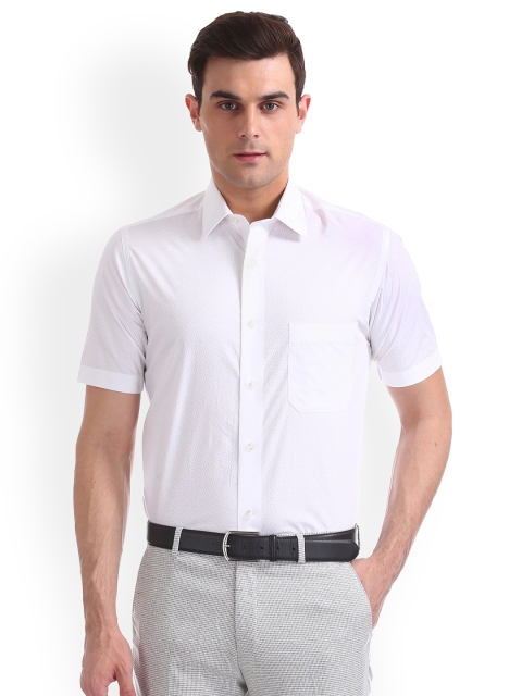 

Arrow Men White Regular Fit Printed Formal Shirt