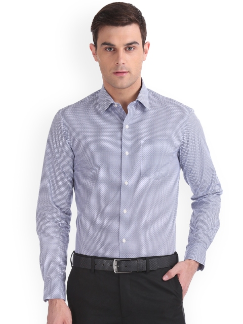 

Arrow Men Blue Slim Fit Printed Formal Shirt