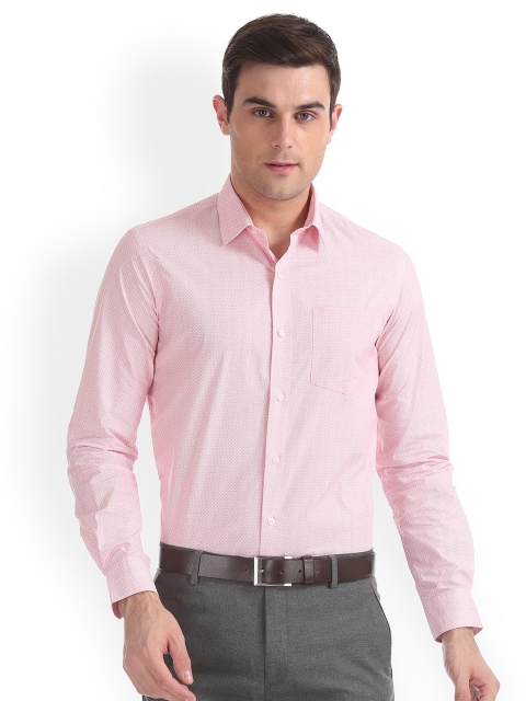 

Arrow Men Pink Slim Fit Self Design Formal Shirt