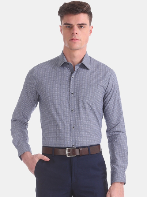 

Arrow Men Blue Printed Slim Fit Formal Shirt