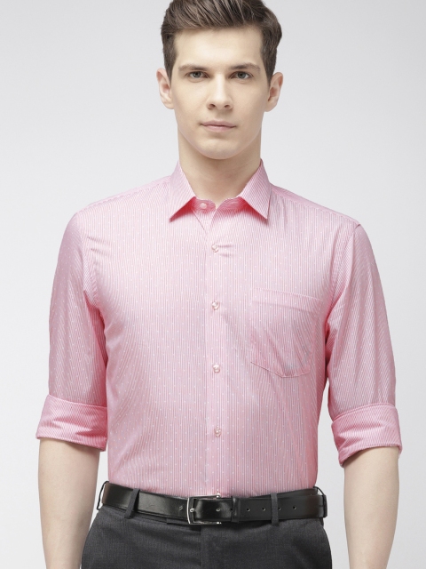 

Arrow Men Pink & White Slim Fit Striped Formal Shirt