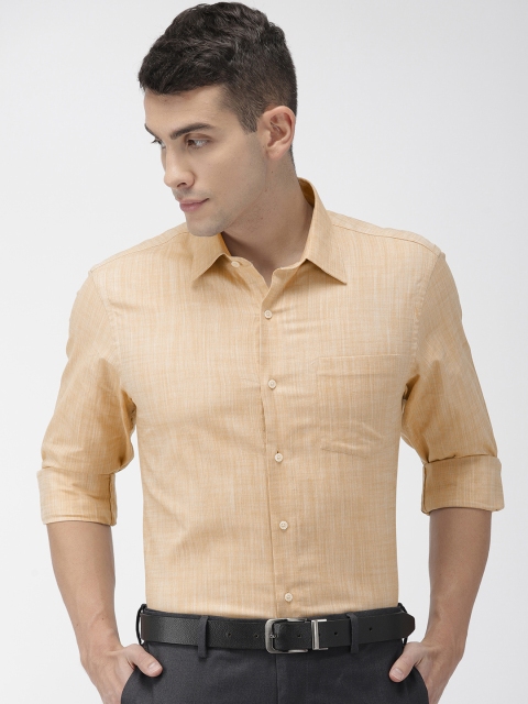 

Arrow Men Beige Slim Fit Self Design Formal Shirt