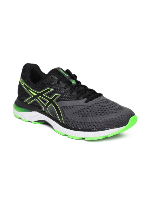 

ASICS Men Grey & Green GEL-PULSE 10 Running Shoes
