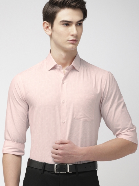 

Arrow New York Men White & Red Snug Fits Me Self Striped Formal Shirt