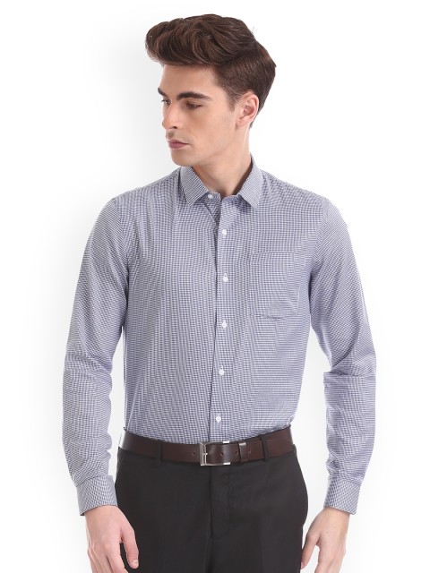 

Arrow New York Men Blue Slim Fit Checked Formal Shirt