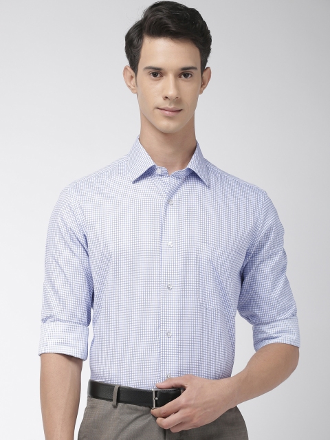 

Arrow Men Navy Blue & White Checked Formal Shirt