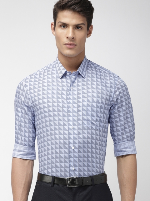 

Arrow New York Men Blue & Black Slim Fit Printed Formal Shirt