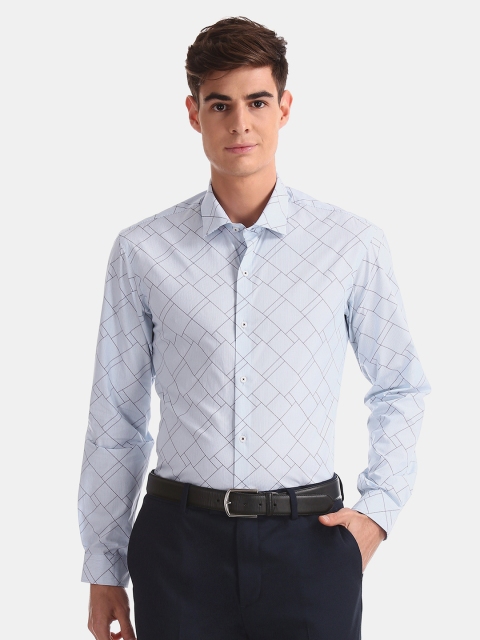 

Arrow New York Men Blue Slim Fit Printed Formal Shirt