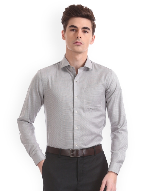 

Arrow New York Men Grey Slim Fit Solid Formal Shirt