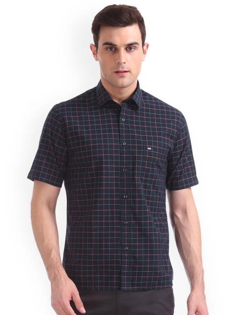 

Arrow Sport Men Navy Blue Slim Fit Checked Casual Shirt