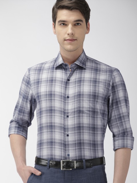 

Arrow New York Men Blue & White Slim Fit Checked Formal Shirt