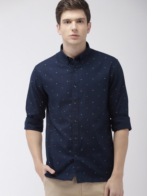 

Arrow Sport Men Navy Blue Slim Fit Printed Casual Shirt