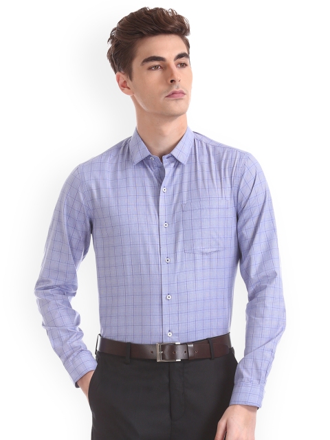 

Arrow New York Men Blue Slim Fit Checked Formal Shirt