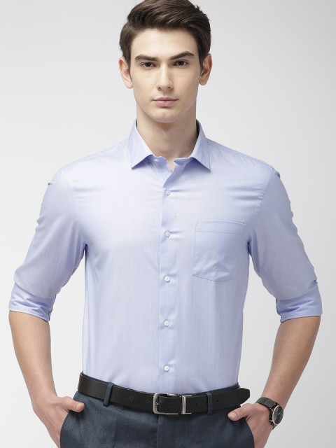 

Arrow New York Men Blue Slim Fit Self-Design Formal Shirt