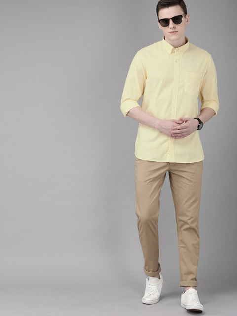 

Arrow Sport Men Yellow Slim Fit Solid Casual Shirt