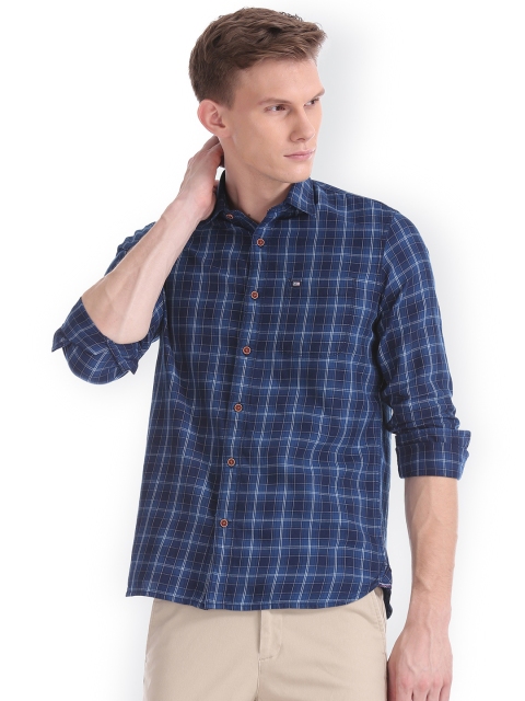 

Arrow Sport Men Blue Regular Fit Checked Casual Shirt