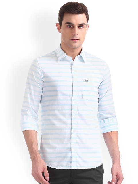 

Arrow Sport Men Blue & White Slim Fit Striped Casual Shirt
