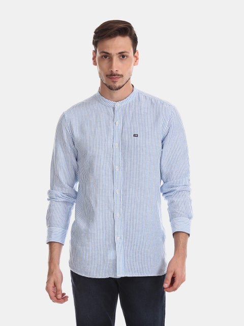 

Arrow Sport Men Blue & White Slim Fit Striped Casual Shirt