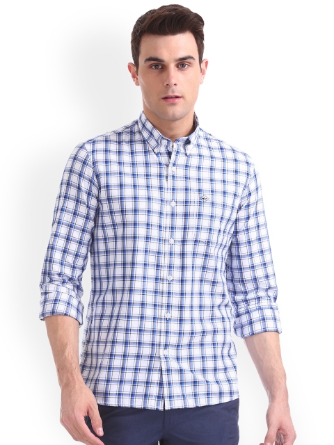 

Arrow Sport Men Blue & White Slim Fit Checked Casual Shirt