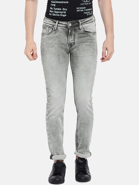 

Killer Men Grey Slim Fit Mid-Rise Clean Look Jeans