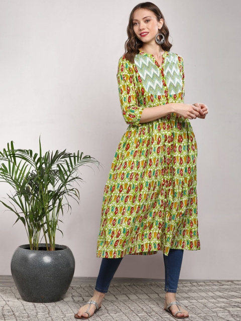 

Sangria Women Multicoloured Printed Straight Kurta, Multi