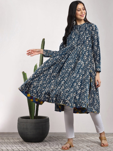 

Sangria Women Blue Printed Anarkali Kurta