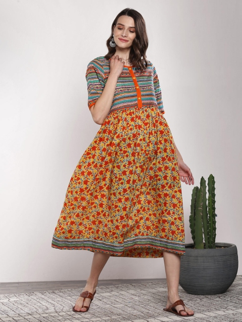 

Sangria Women Multicoloured Printed A-Line Kurta, Multi
