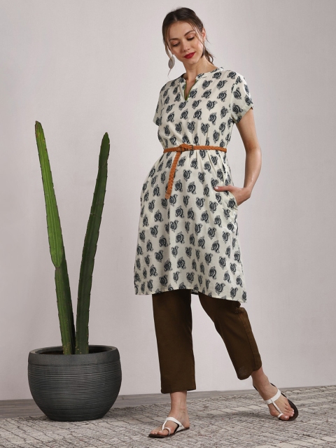 

Sangria Turquoise Blue Printed Tunic