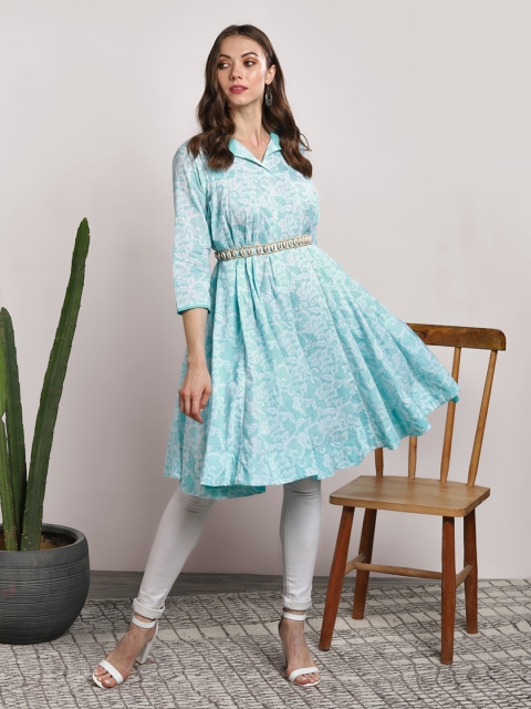 

Sangria Women Blue Printed Anarkali Kurta