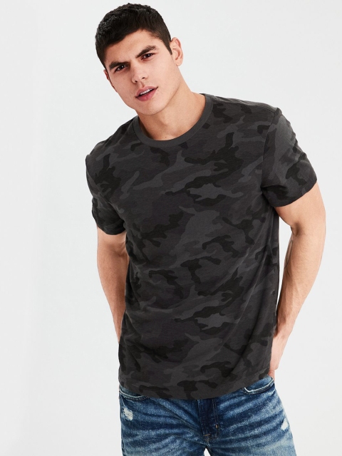 

AMERICAN EAGLE OUTFITTERS Men Grey Printed Round Neck T-shirt