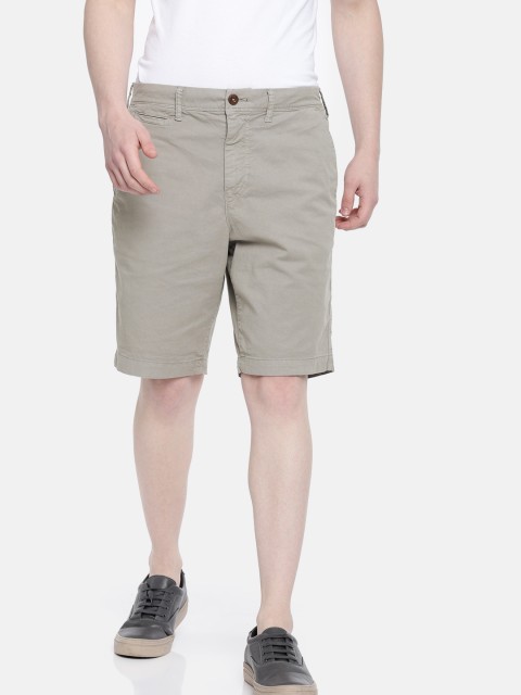 

AMERICAN EAGLE OUTFITTERS Grey Solid Regular Shorts