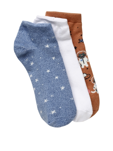

AMERICAN EAGLE OUTFITTERS Women Pack of 3 Printed Socks, White