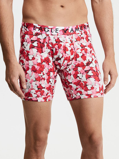 

AMERICAN EAGLE OUTFITTERS Men Pink & White Printed Boxers 7886-900-8350949