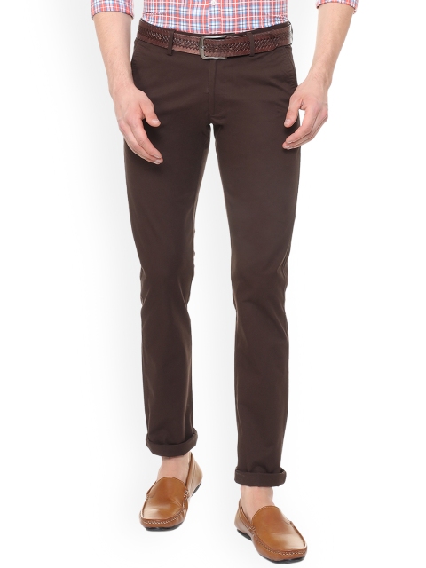 

Allen Solly Men Brown Slim Fit Solid Regular Trousers