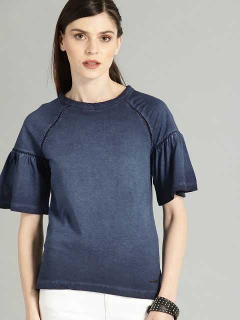 

Roadster Women Blue Dyed Top