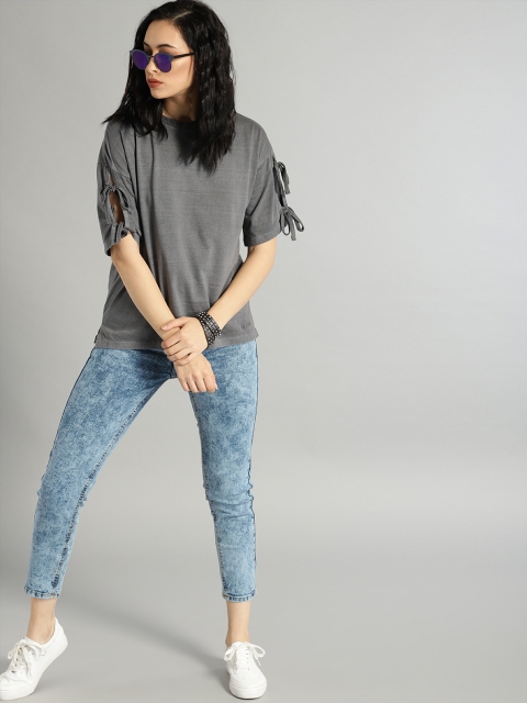 

Roadster Women Grey Solid Top