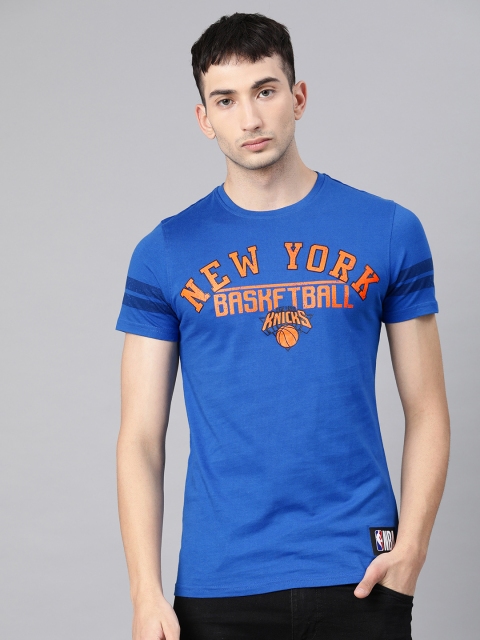 

NBA Men Blue New York Knicks Printed Round Neck T-shirt