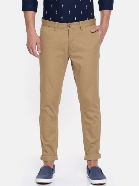 

U.S. Polo Assn. Men Khaki Austin Trim Fit Solid Regular Trousers