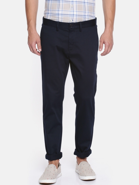 

U.S. Polo Assn. Men Navy Blue Austin Trim Fit Solid Regular Trousers