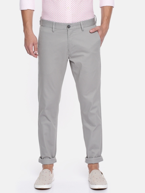 

U.S. Polo Assn. Men Grey Austin Trim Slim Fit Solid Chinos