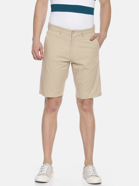 

U.S. Polo Assn. Men Beige Solid Chino Shorts