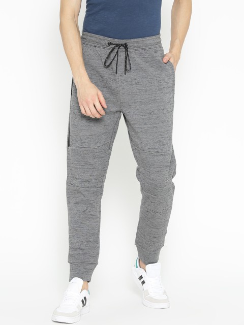 

AMERICAN EAGLE OUTFITTERS Men Grey Melange Solid Fleece Joggers