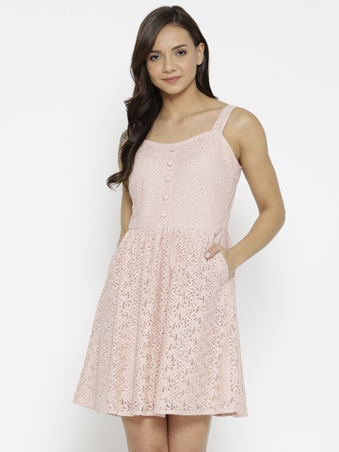 

ONLY Women Rose Solid Fit and Flare Dress