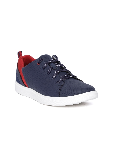 

Clarks Women Navy Blue Textured Sneakers