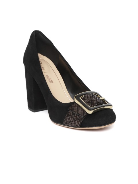 

Clarks Women Black Solid Pumps