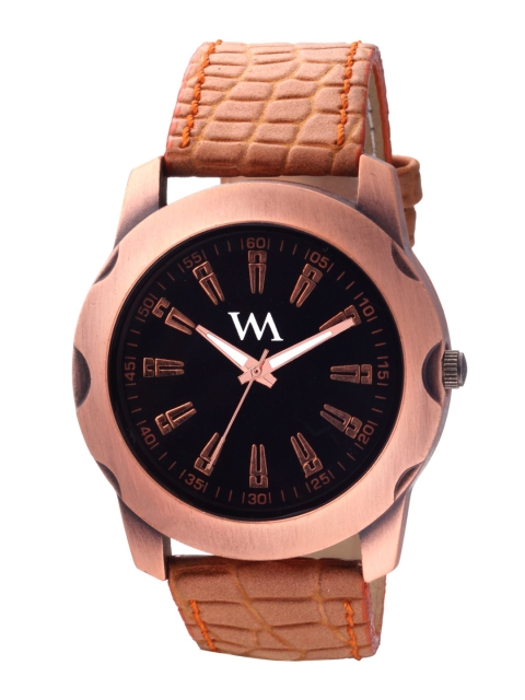 

WM Men Black Leather Analogue Watch WMAL-251rp