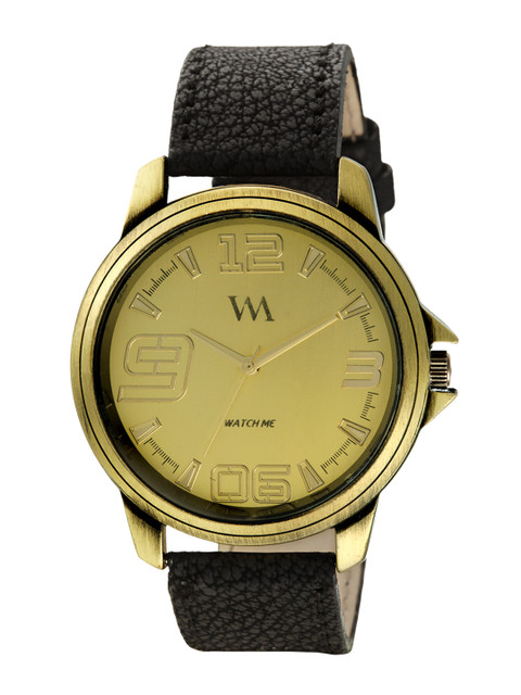 

WM Men Yellow & Black Analogue Watch