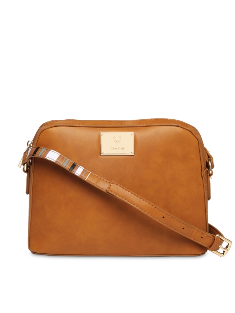 

Allen Solly Brown Solid Sling Bag