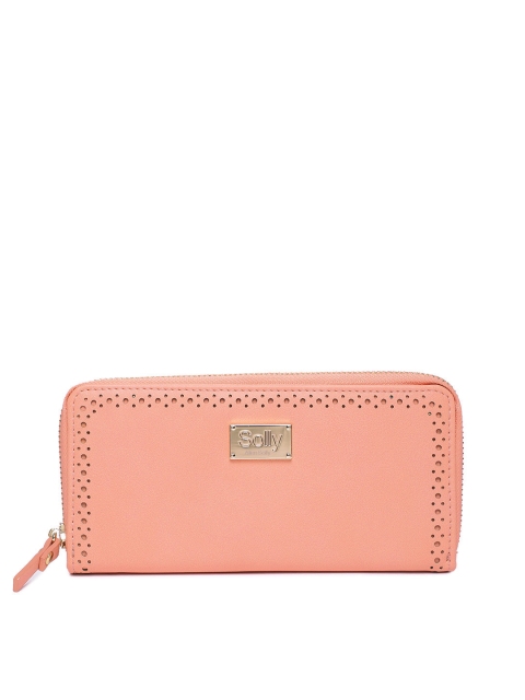 

Allen Solly Women Pink Solid Zip Around Wallet